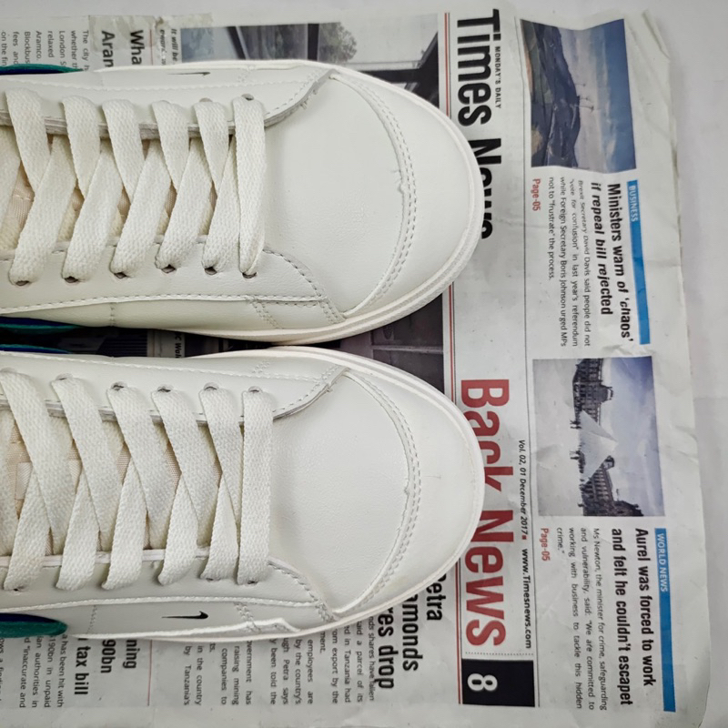 Giày Nai Blazer Double Swoosh Green White - giày balzer trắng xanh lá cao cấp