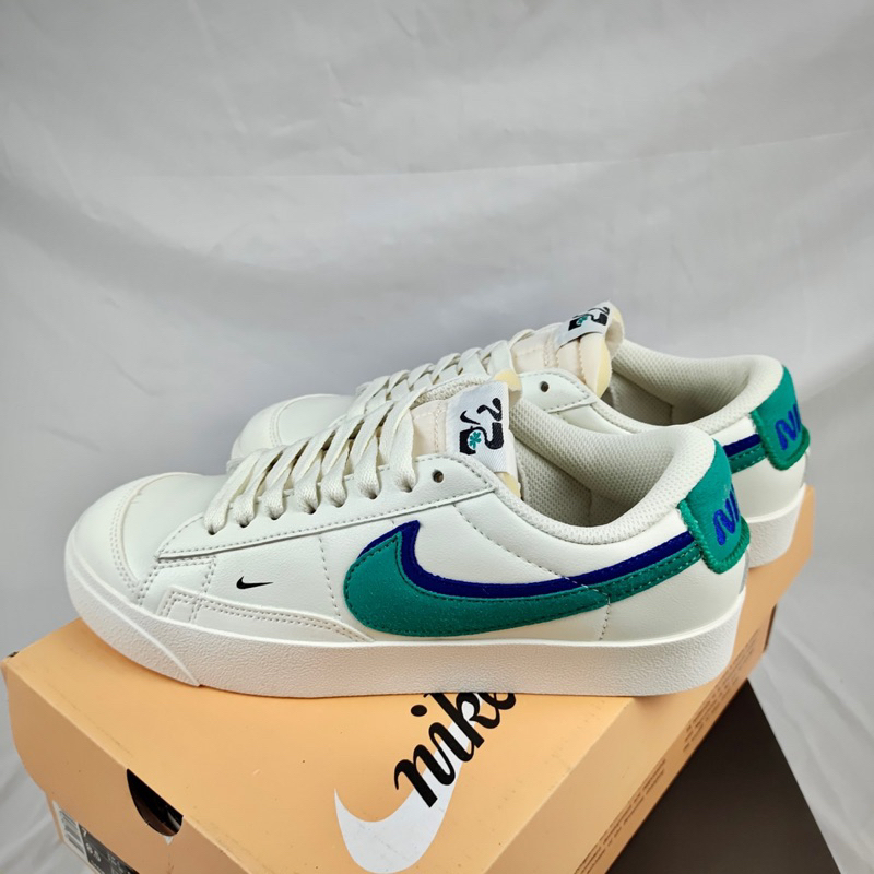 Giày Nai Blazer Double Swoosh Green White - giày balzer trắng xanh lá cao cấp