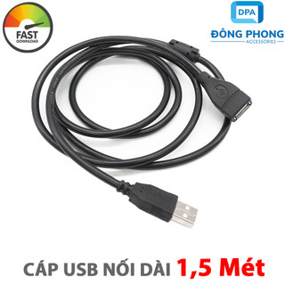 Cáp usb nối dài 1,5 mét xịn không nhiễu