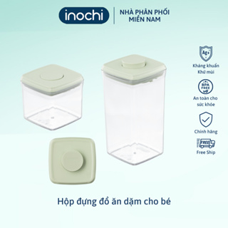 Hộp đựng đồ ăn dặm Inochi, thiết kế bấm nút chống ẩm, ngăn côn trùng