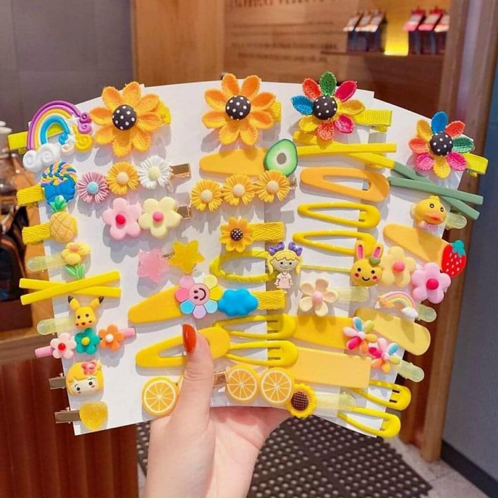 Set vỉ 14 kẹp tóc cho bé