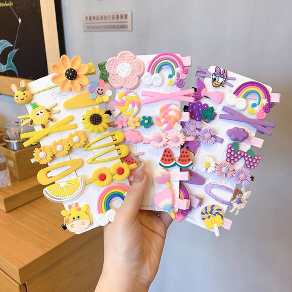 Set vỉ 14 kẹp tóc cho bé