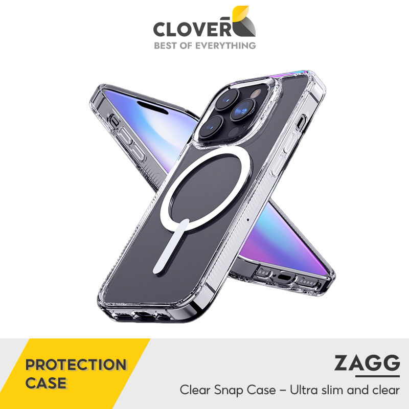 Ốp Lưng Trong Suốt Zagg Clear Snap Case Hỗ Trợ Sạc Không Dây Magnetic - Thiết Kế Hiện Đại, Bảo Vệ An Toàn Cho Điện Thoại