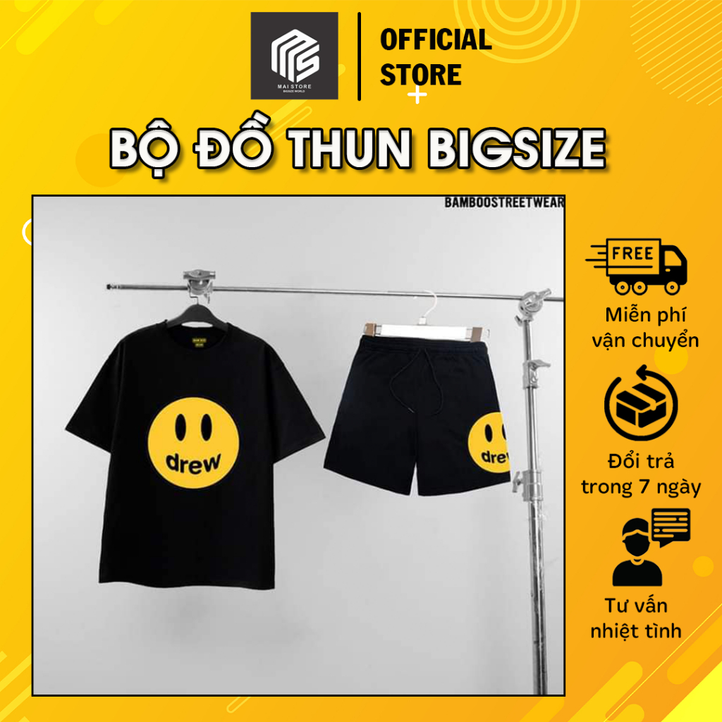 Bộ Đồ Thun Nam Mai Store - Bộ Đồ Thể Thao Thiết Kế Form Rộng, Chất Vải Cotton Thoáng Mát, Thấm Hút Mồ Hôi Tốt