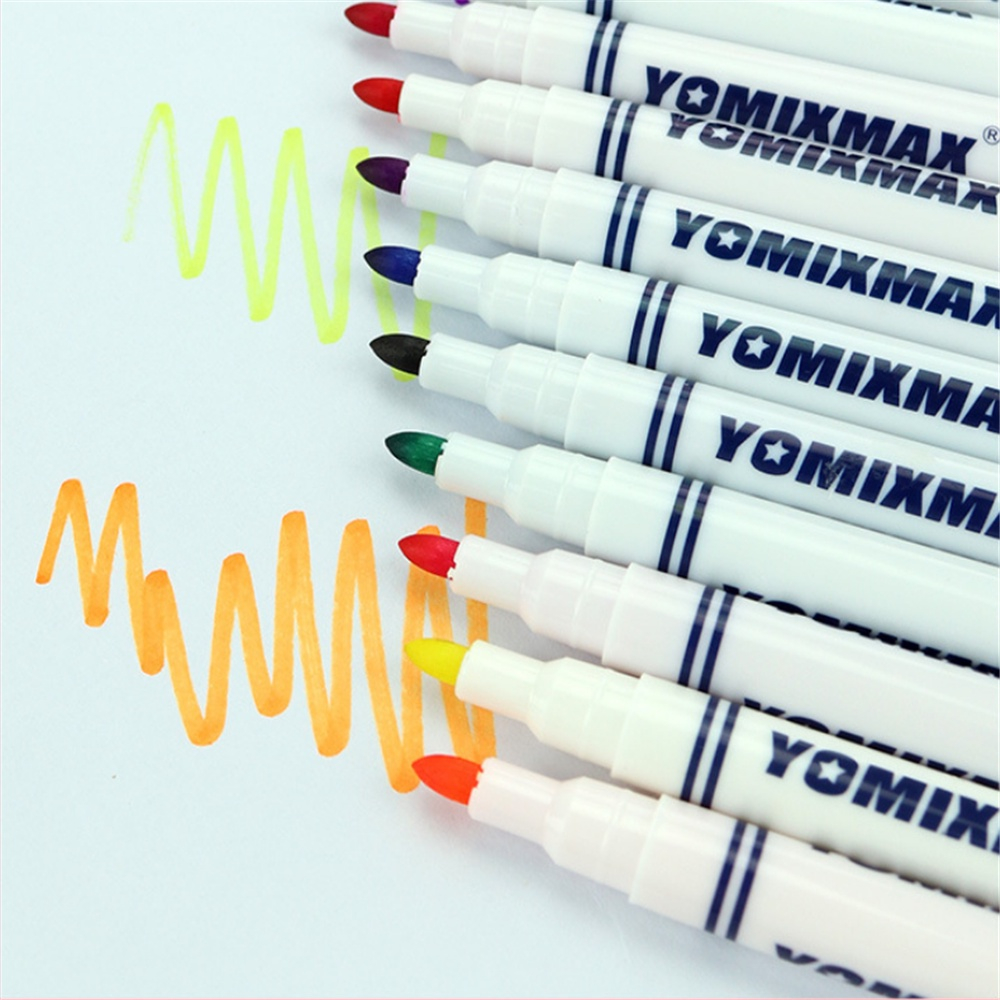 SET 8 bút lông nhiều màu viết vẽ nhuộm màu trang trí vải, áo thun, giày dép thủ công siêu bền màu