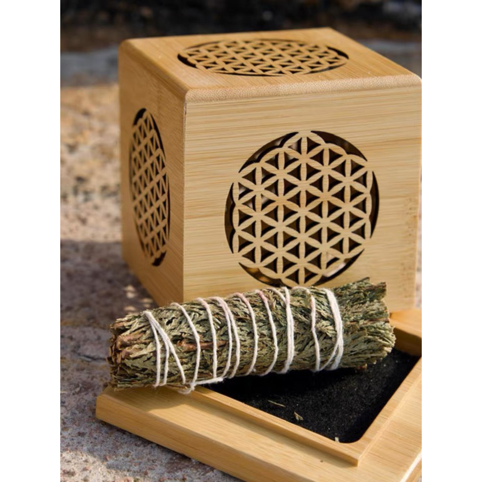 Cây xô thơm, bó xô xanh thanh tẩy tự nhiên,cân bằng cảm xúc, thanh lọc không gian lá sage giảm căng thẳng