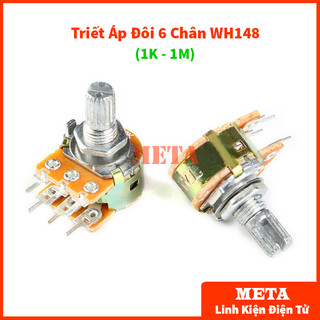 Triết áp đôi 6 chân wh148 1k 2k 5k 10k 20k 50k 100k 200k 500k 1m