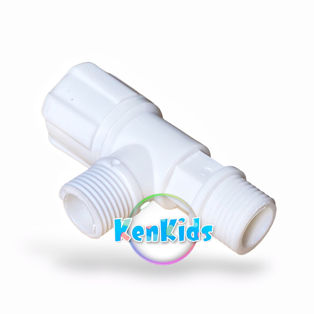 Van tê chia nước bồn cầu có khoá ren 21 , khoá van tê giảm áp chia nước xịt vệ sinh