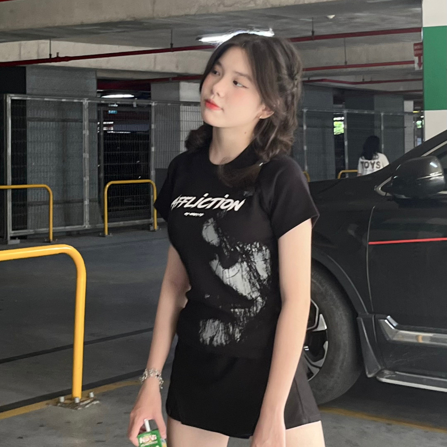 ÁO THUN BABY TEE AFFLICTION ÔM DÁNG, BABY TEE BODY