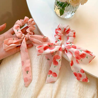 Dây cột tóc kiểu nơ dài in họa tiết xinh xắn, đi học, đi chơi, đi tiệc, cho nữ