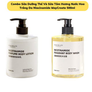 Combo Sữa Dưỡng Thể, Sữa Tắm Dưỡng Trắng Niacinamide 500ml Hương Quyến Rũ- Beautycity