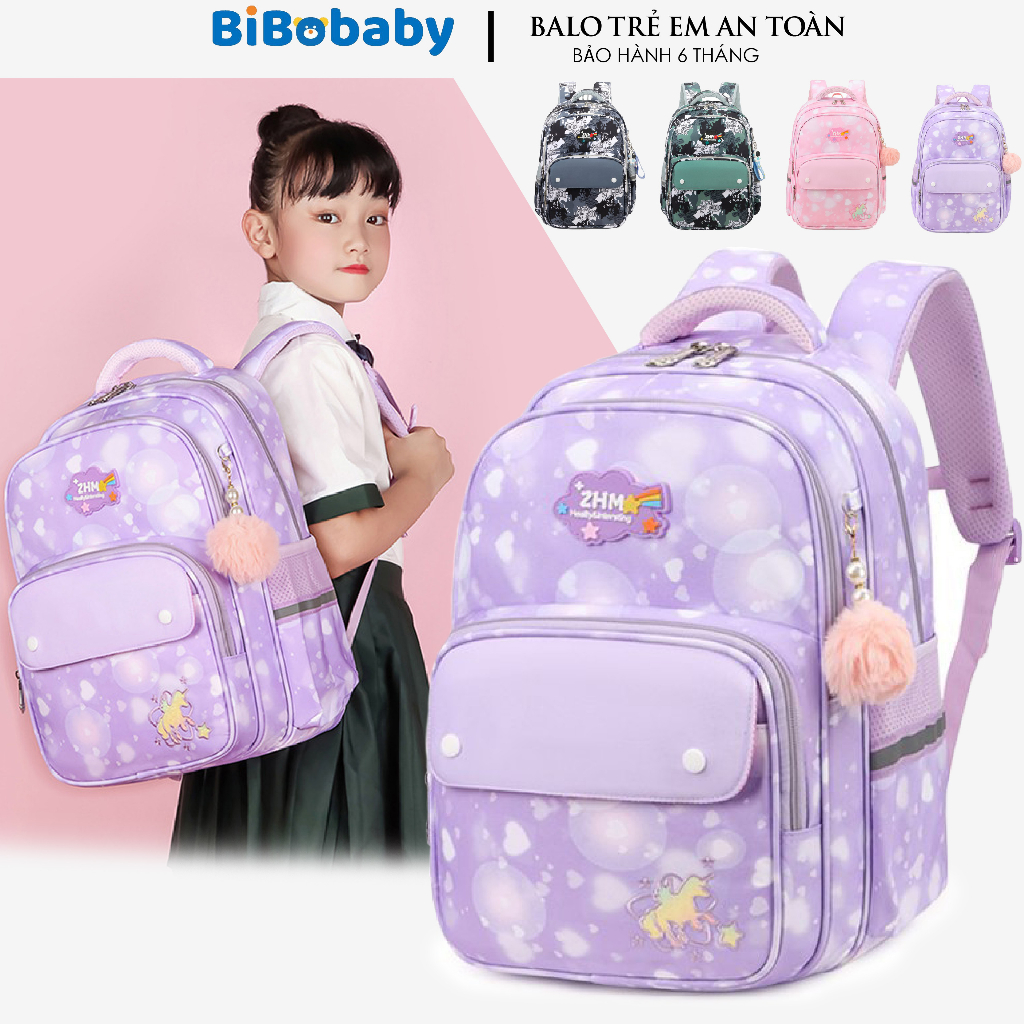 Balo học sinh tiểu học cho bé trai gái đi học cấp 1 màu galaxy đẹp vải cao cấp chống nước H1080