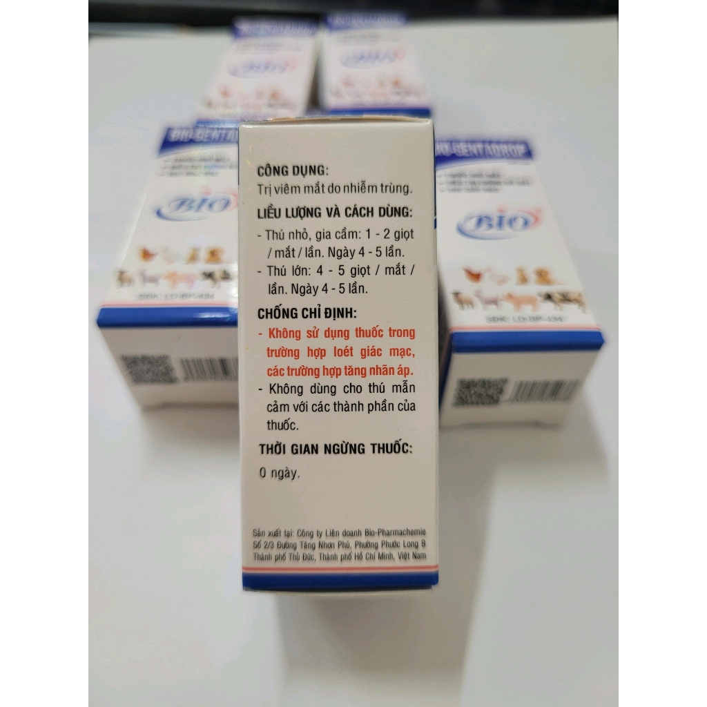 Bio Gentadrop nhỏ mắt cho chó mèo
