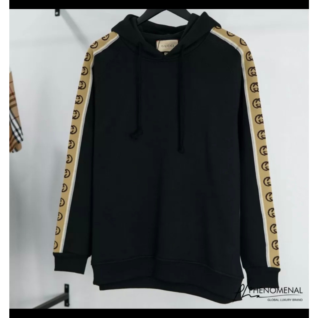 Áo Khoác Hoddie Gucci Chất Nỉ Ấm Dày Dặn-Áo Hoddie Gucci Viền Tay Thêu Form Dáng Unisex