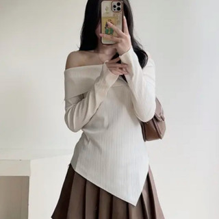 Áo trễ vai dài tay vạt chéo - 247store - Aotrevai1057_P7K1