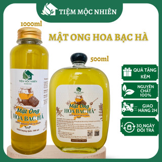 Mật ong nguyên chất, mật ong Bạc Hà nguyên chất xuất xứ Hà Giang dung tích 1L - Tiệm Mộc Nhiên