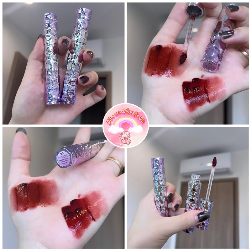 Son bóng Herorange Ice Rock Violet Mirror Lip Glaze lấp lánh giúp đôi môi căng mọng chính hãng