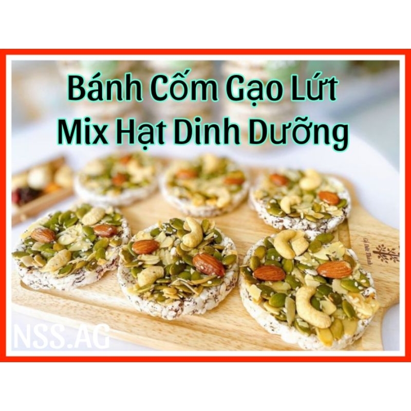 Bánh Cốm Gạo Lứt Mix Hạt Dinh Dưỡng Không Đường, Ăn vặt, Ăn kiêng 250gr