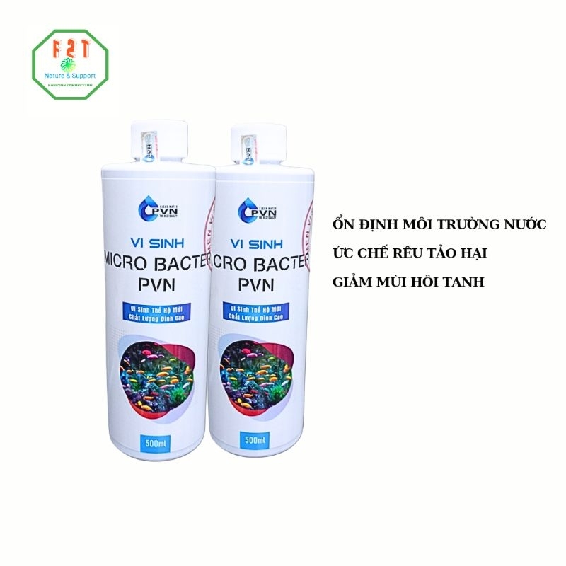 Vi sinh Micro Bacter PVN 150ml, 250ml, 500ml giúp làm trong và sạch nước nhanh chóng cho hồ cá, bể thủy sinh