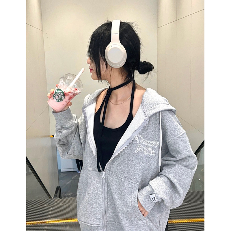 Áo khoác Hoodie Zip vải chân cua THOXRI