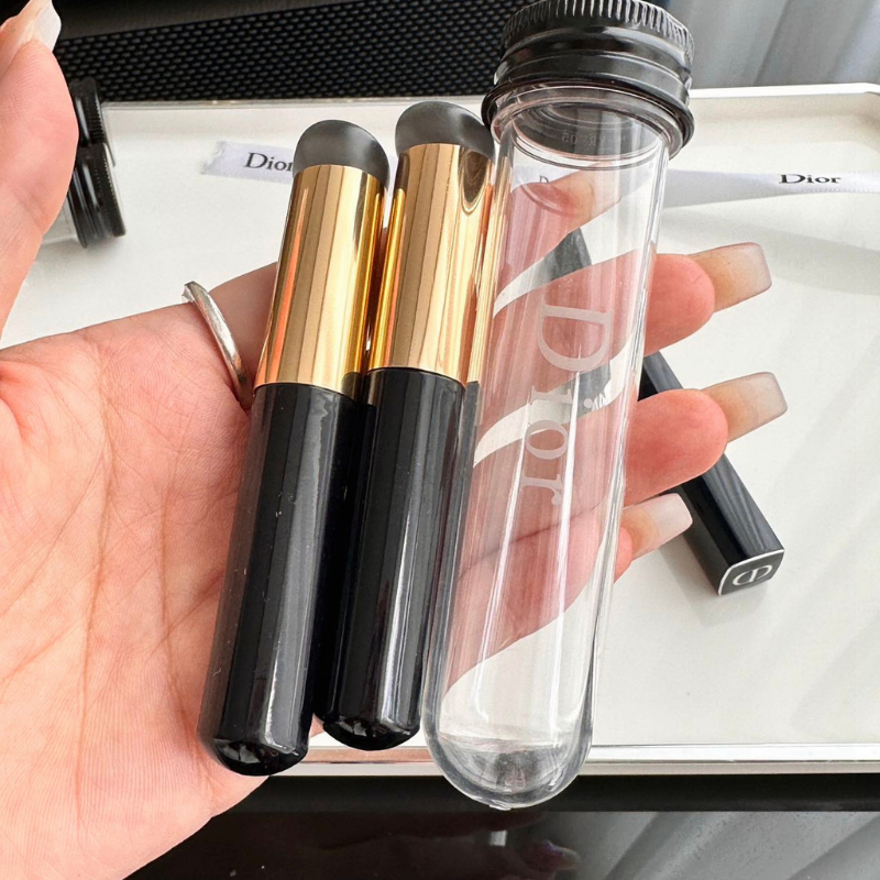Cọ tán son môi combo 2 cọ thiết kế độc lạ không có lông cọ đầu dạng đệm silicon tán son cực đỉnh HCOM133