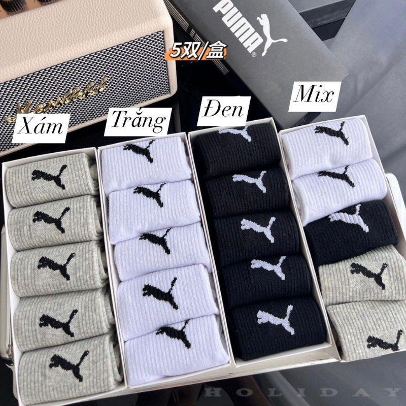 Tất vớ nam PU.MA combo 5 đôi hàng xuất dư nhà máy ấm và ôm chân A012