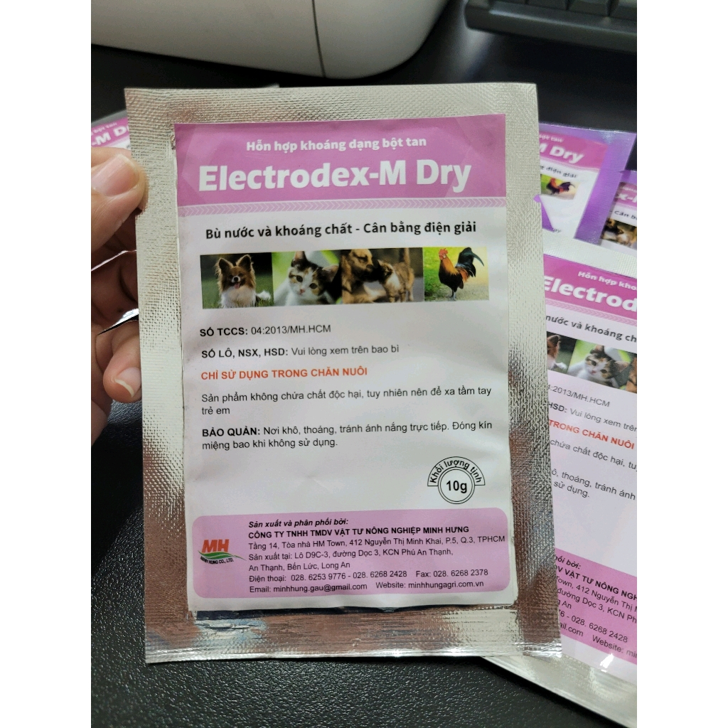 Bù nước và điện giải cho chó mèo Electrodex 10g - hỗ trợ tiêu chảy mất nước, sốt cao