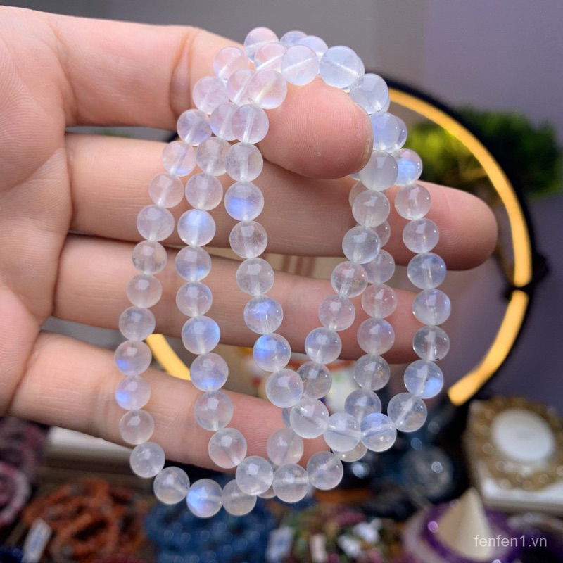 🩸Vòng tay Moonstone - đá mặt trăng - 8mm - Cầu Tài Lộc, Sưc khoe, Bình An May Mắn