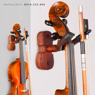 Móc Treo Đàn Violin Viola Bằng Gỗ Mahogany - Giá Đỡ Gắn Tường Tiện Dụng (AP Music)
