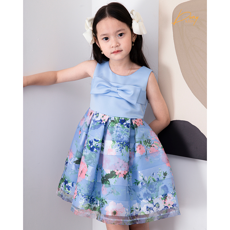 Váy cho bé gái DORYKIDS xanh công chúa Elsa xinh đẹp Angel Dress cho trẻ em 2,3,4,5,6,7,8,9,10,11,12 tuổi-V0801