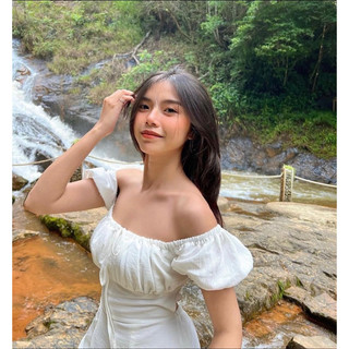 ĐẦM MAXI RỚT VAI DÂY CỔ YẾM CUTOUT LƯNG BOCHUN