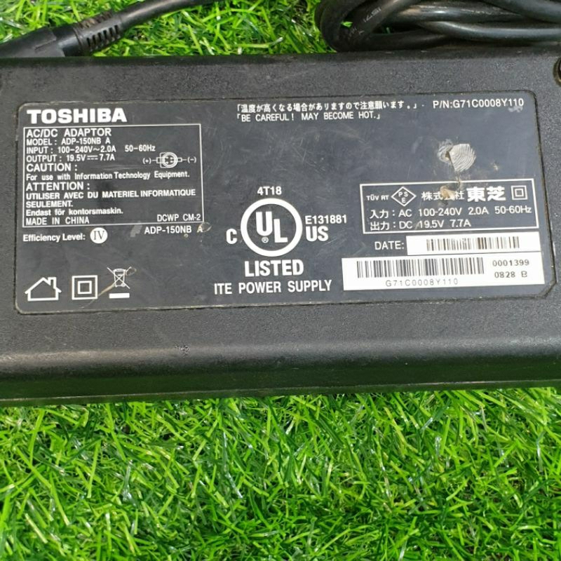 Nguồn 19v 19.5v 7.7A TOSHIBA, điện vào auto 100v ~ 240v