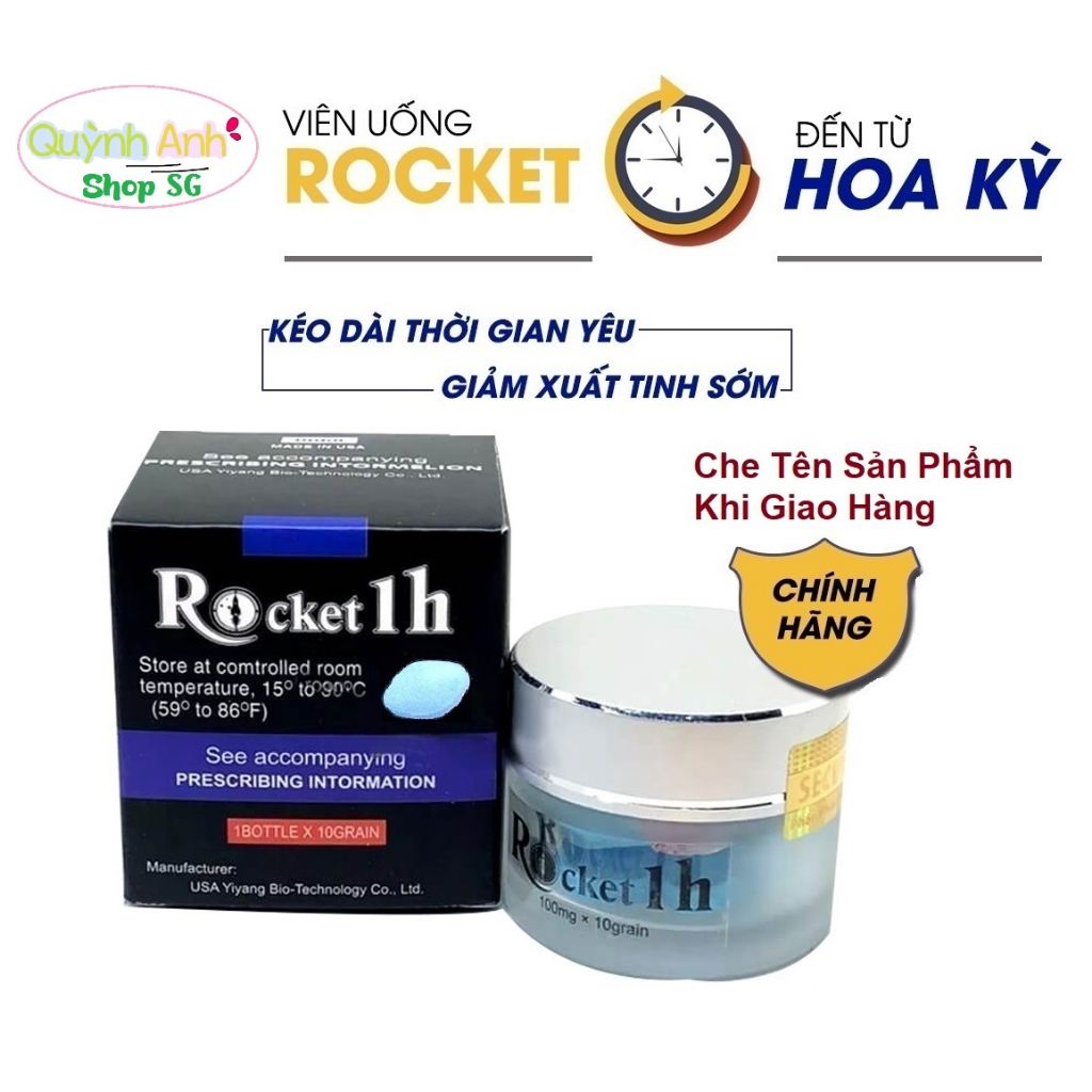 Rocket 1H Chính Hãng, Tăng Cường Sinh Lý Nam, Kéo Dài Thời Gian, Chống Xuất Sớm.