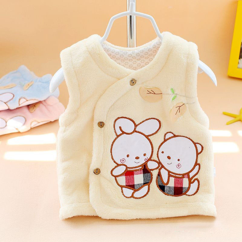 Áo ghile bông dày ấm gi lê Hàng Quảng Châu áo khoác ghi lê bé trai, áo gile bé gái mặc thu đông GILE05