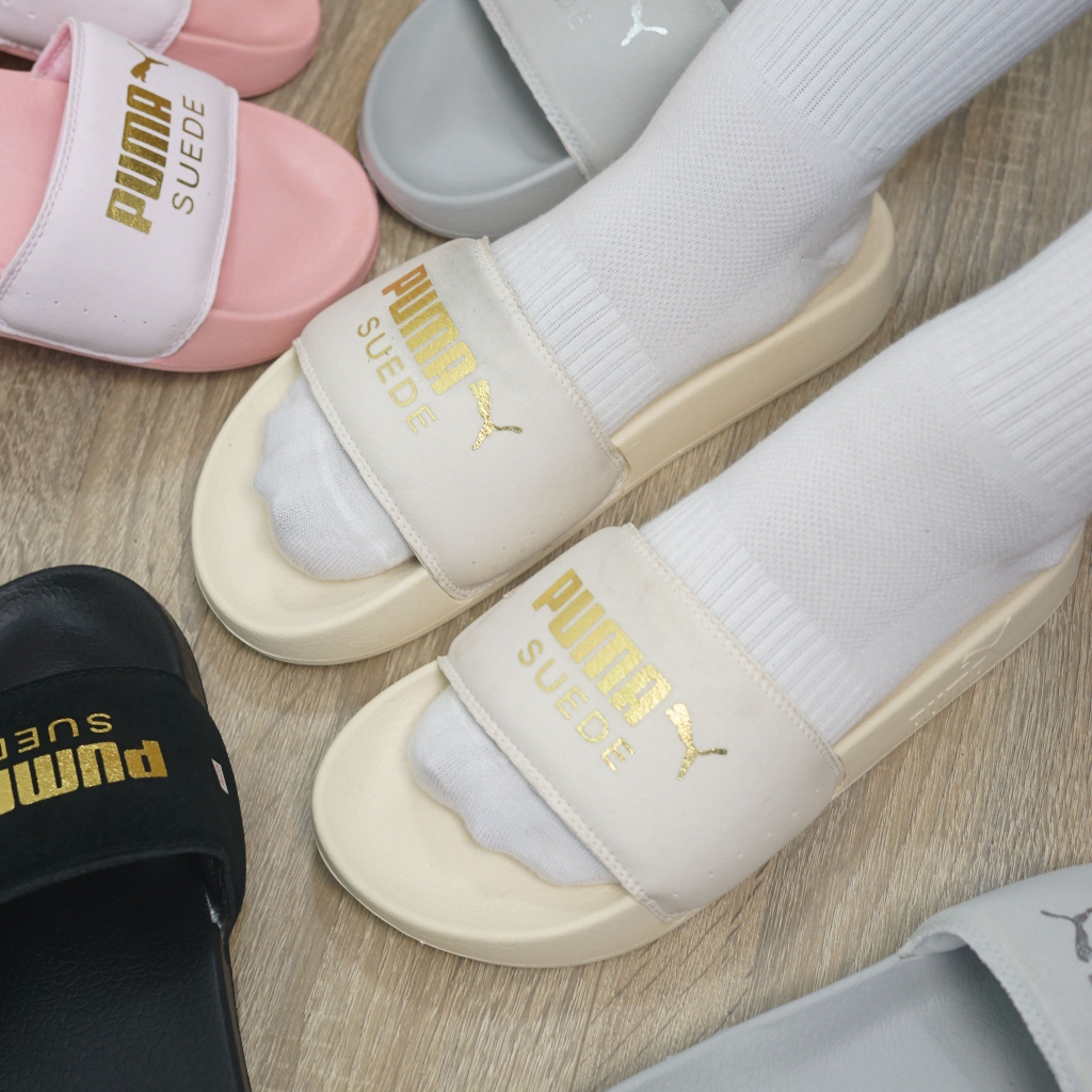 Dép quai ngang PM SUEDE  CÁ TÍNH NAM NỮ