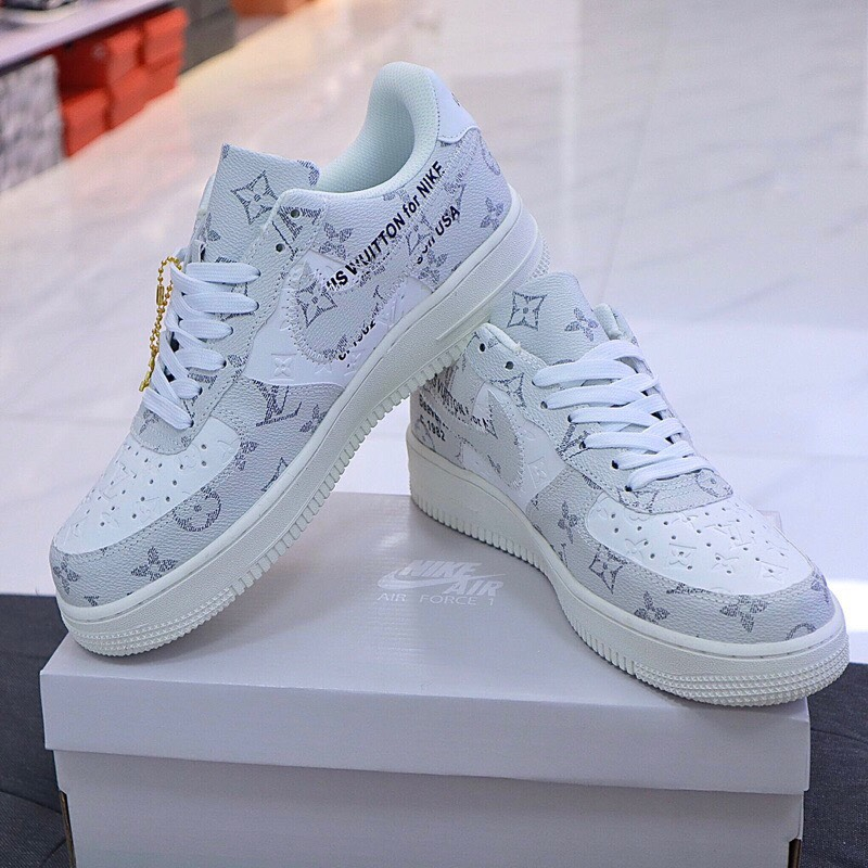 💖 𝑭𝑹𝑬𝑬𝑺𝑯𝑰𝑷 💖 Giày Nike_ AF1 LV Xám, Giày Air Force 1 Louis Vuitton Xám Bản Cao Cấp Hót Trend 2023, | BigBuy360 - bigbuy360.vn