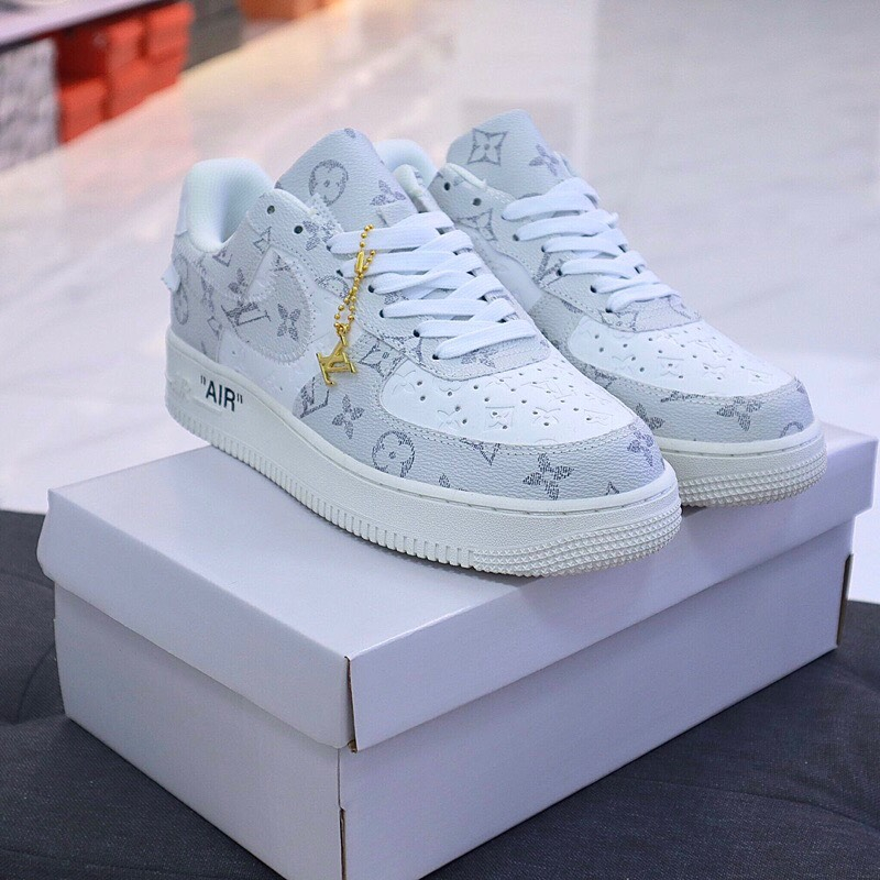 💖 𝑭𝑹𝑬𝑬𝑺𝑯𝑰𝑷 💖 Giày Nike_ AF1 LV Xám, Giày Air Force 1 Louis Vuitton Xám Bản Cao Cấp Hót Trend 2023, | BigBuy360 - bigbuy360.vn