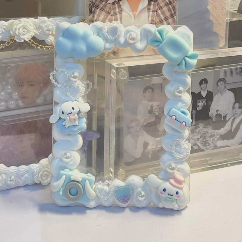 Toploader decor tông hồng,xanh baby_trang trí_decor card anime_kpop