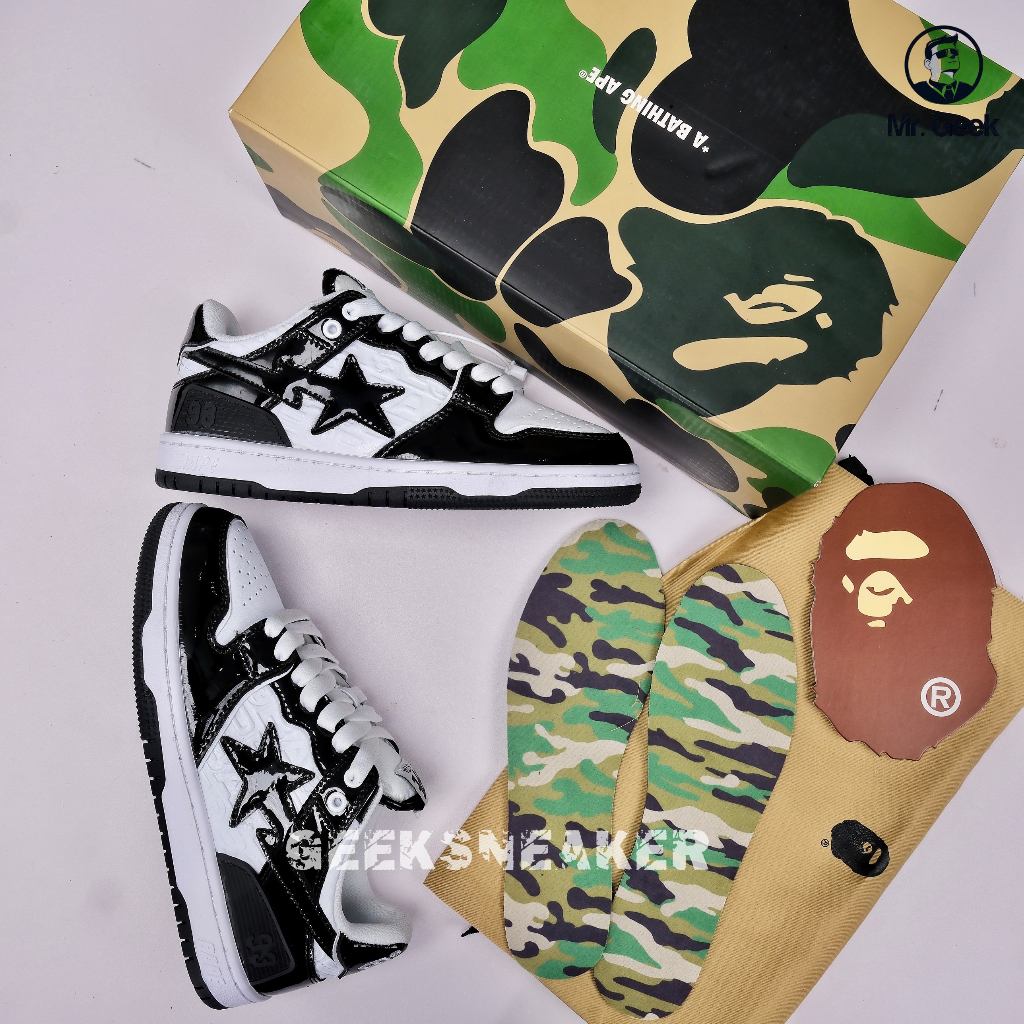 Giày Sneaker cổ thấp - BAPE SK8 STA #5 LADIES - Black White