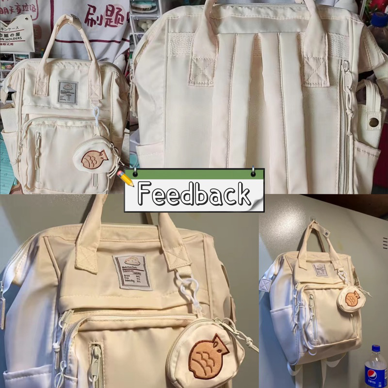 Balo Đi Học Kèm Túi Nhỏ Phong Cách Ulzzang Dễ Thương M034