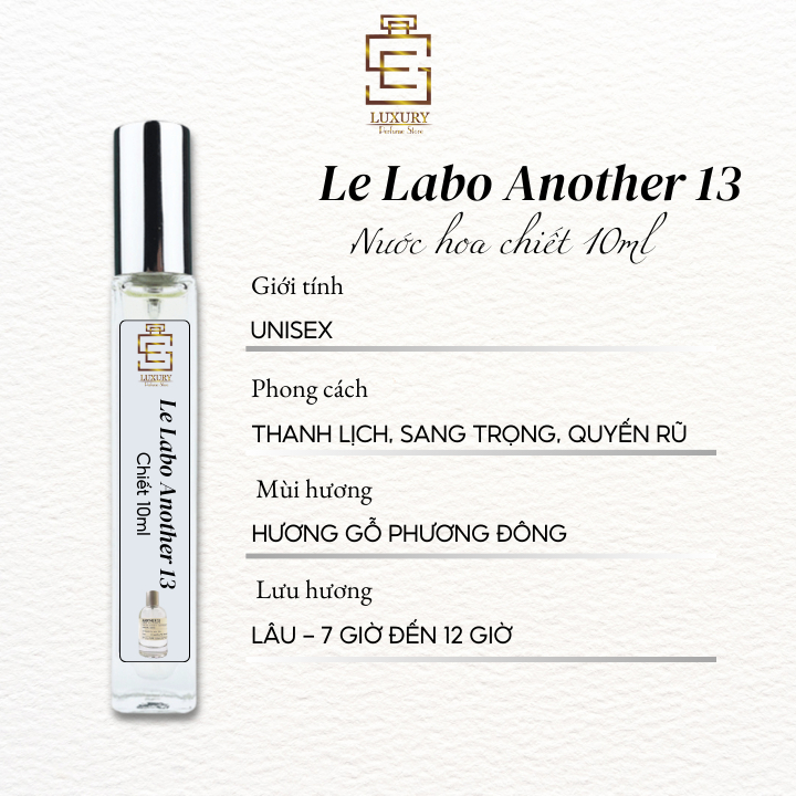 nước hoa chiết nam nữ Le Labo Another 13 edp mẫu thử 10ml, nước hoa unisex chính hãng_lưu hương lâu | BigBuy360 - bigbuy360.vn