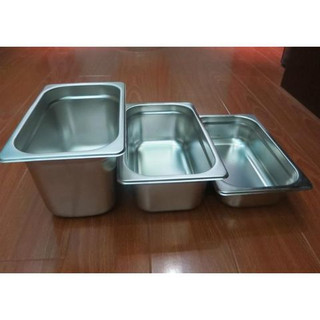 Khay buffet inox 1/9 . 3 size: cao 6.5cm, cao 10cm, cao 16cm