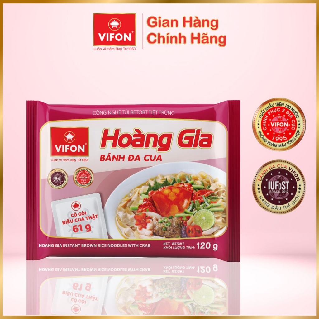 Set 5 gói Hoàng Gia bánh đa cá /Hủ tiếu nam vang/Bánh đa cua/ Bún bò huế/Miến thịt bằm/Miến cua/Phở bò/Phở gà