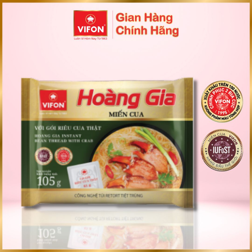 Set 5 gói Hoàng Gia bánh đa cá /Hủ tiếu nam vang/Bánh đa cua/ Bún bò huế/Miến thịt bằm/Miến cua/Phở bò/Phở gà