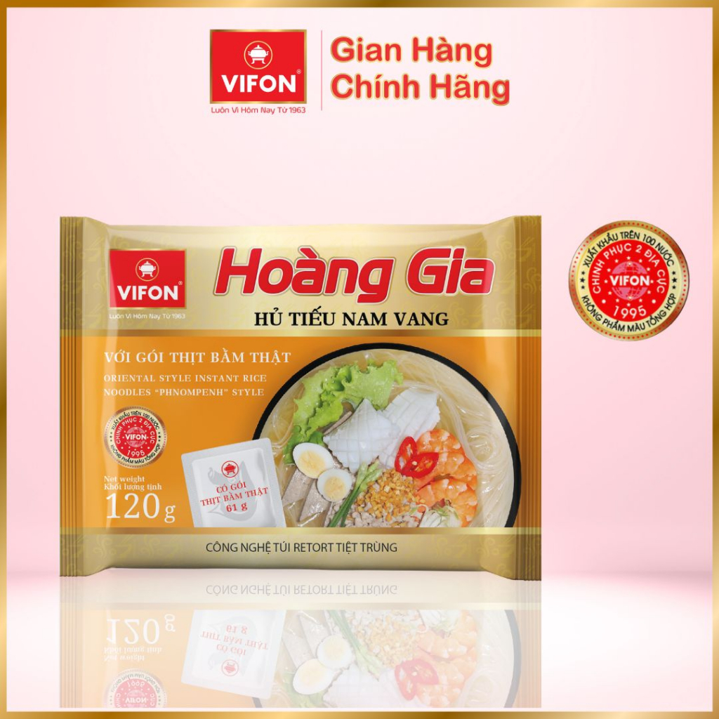 Set 5 gói Hoàng Gia bánh đa cá /Hủ tiếu nam vang/Bánh đa cua/ Bún bò huế/Miến thịt bằm/Miến cua/Phở bò/Phở gà