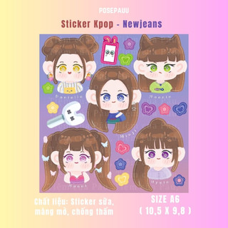 Sticker tự thiết kế | chủ đề kpop | newjeans, minji, hanni, hyein, danielle, haerin, nhãn dán trang trí sổ tay, nhật ký