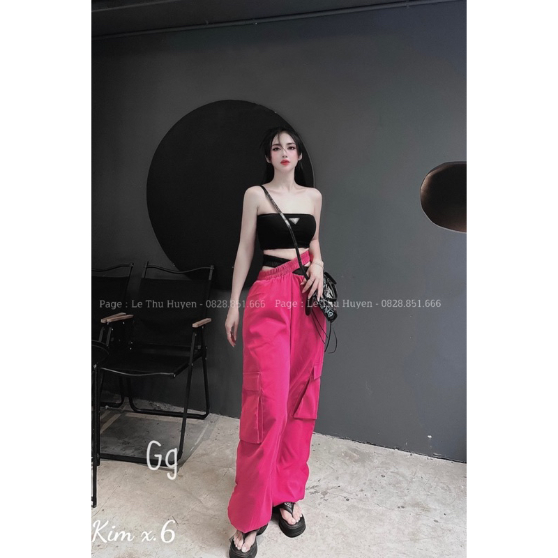 SET XUÔNG ÁO ỐNG CROPTOP QUẦN CHÉO DÂY SIÊU ĐẸP