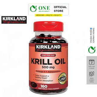Dầu nhuyễn thể Kirkland Signature Krill Oil 500mg 160 Viên