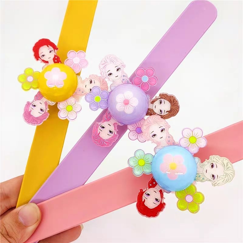 Vòng Đeo Tay Công Chúa Xoay Tròn Có Đèn Led Phát Sáng - Đồng Hồ Giả Đập Tay Công Chúa Dễ Thương Dành Cho Bé Yêu