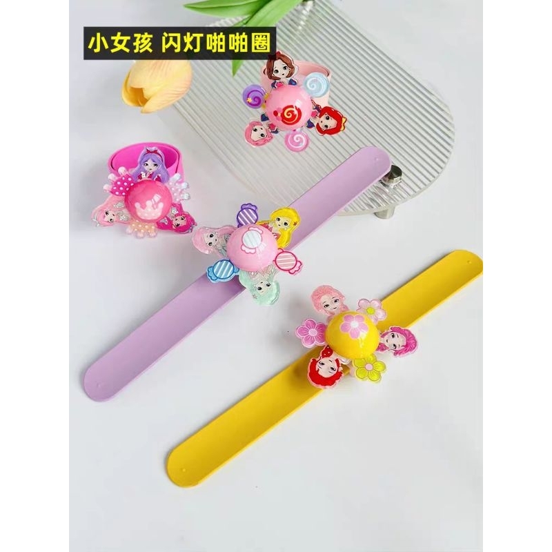 Vòng Đeo Tay Công Chúa Xoay Tròn Có Đèn Led Phát Sáng - Đồng Hồ Giả Đập Tay Công Chúa Dễ Thương Dành Cho Bé Yêu